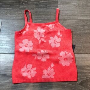 Abercrombie Kids Girls Size 7/8 NWT Pink Red Floral Tank Top
